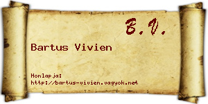 Bartus Vivien névjegykártya